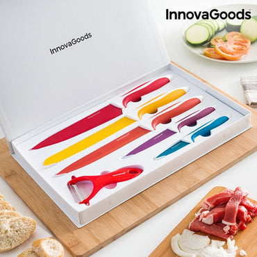 INNOVAGOODS CERAMIC KNIVES AND PEELER SET (6 PIECES)