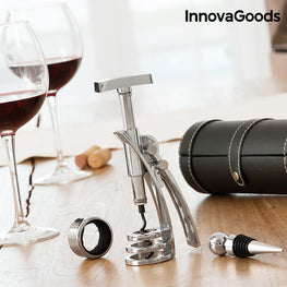 INNOVAGOODS SCREWPULL SET OF WINE ACCESSORIES WITH CORKSCREW (4 PIECES)